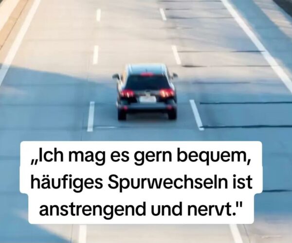 Autobahn und Schnellstrassen Mittelspurfahrer