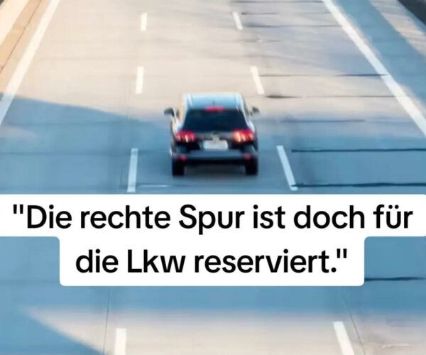 Autobahn und Schnellstrassen Mittelspurfahrer