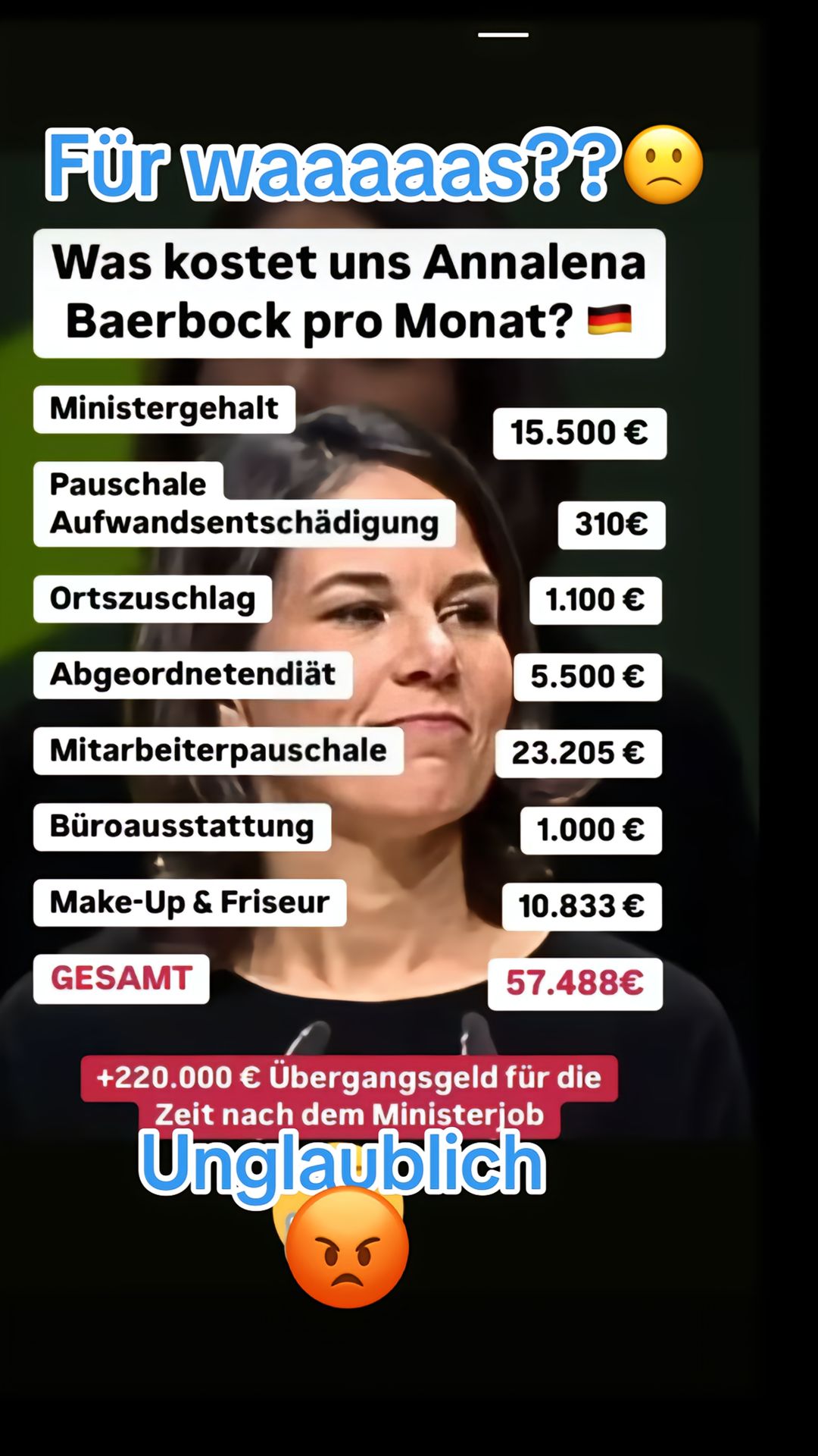 Kosten für Aussenministerin Baerbock