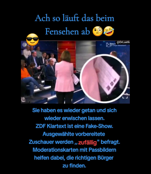 ZDF Klartext hat es gezeigt ...