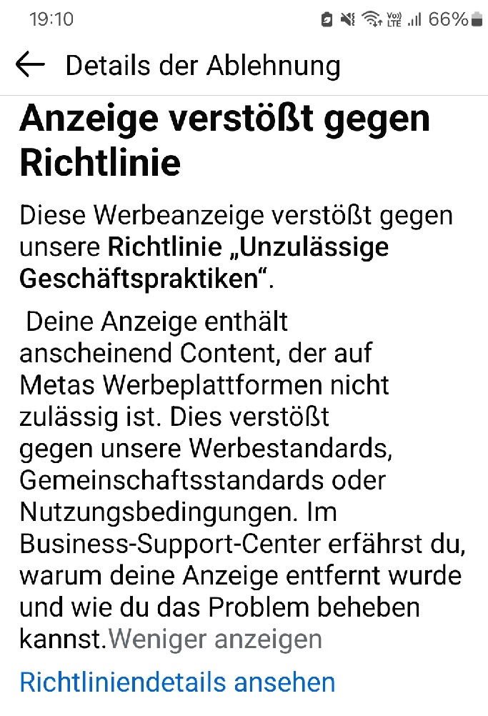 Richtlinien Verstoss
