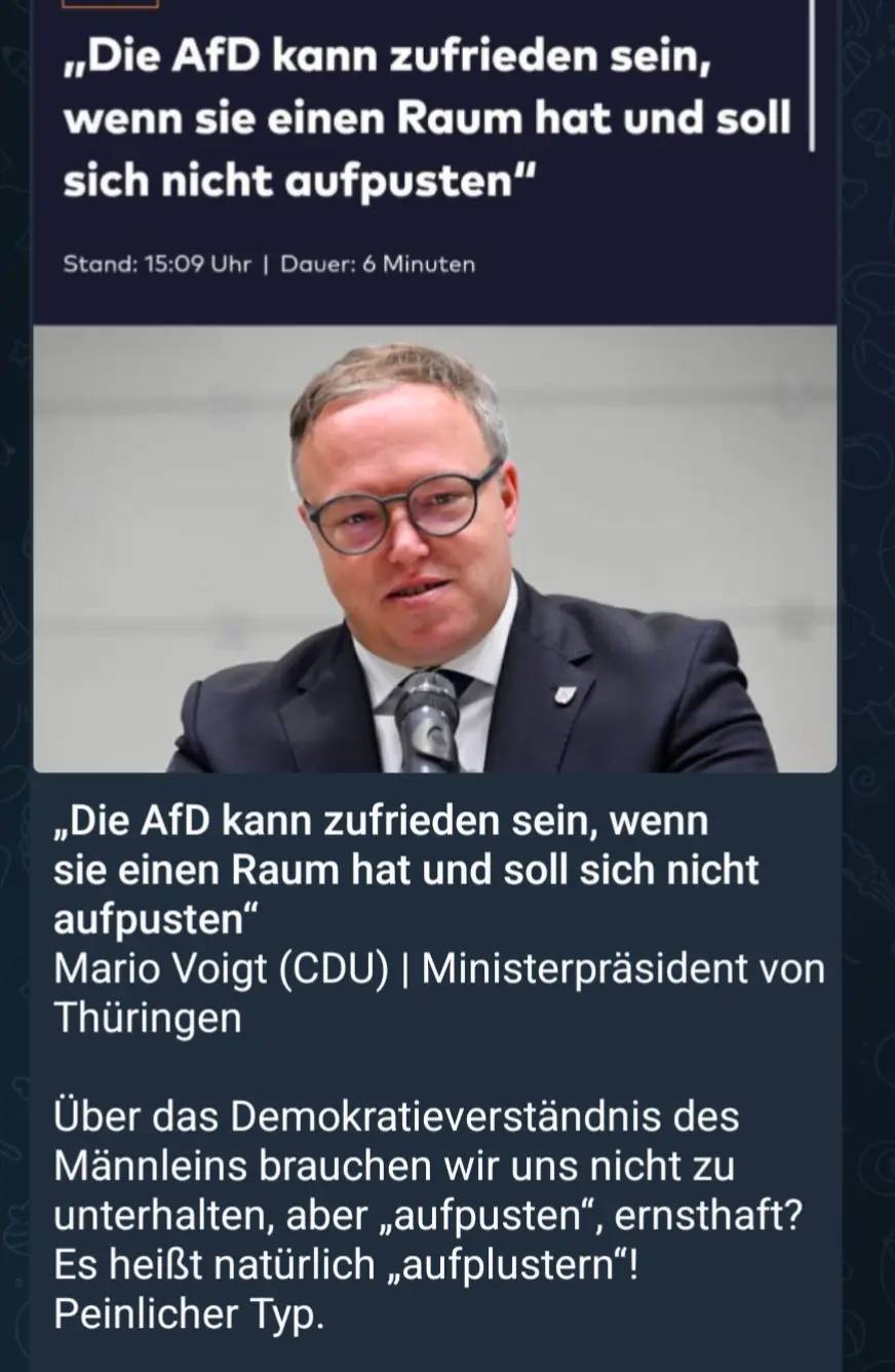 ... und ein schändlicher Kommentar von Voigt